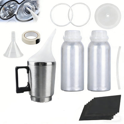 Kit di preparazione per riparazione fari 800g+800g/ Vapore/ Riparazione, Ristrutturazione riscaldamento e appannamento fari