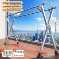 Stendibiancheria | Lunghezza retrattile e pieghevole, dimensioni 160.02cm e 199.9cm, metallo resistente, autoportante, acciaio inossidabile per impieghi gravosi, JOYBOS, Stendini