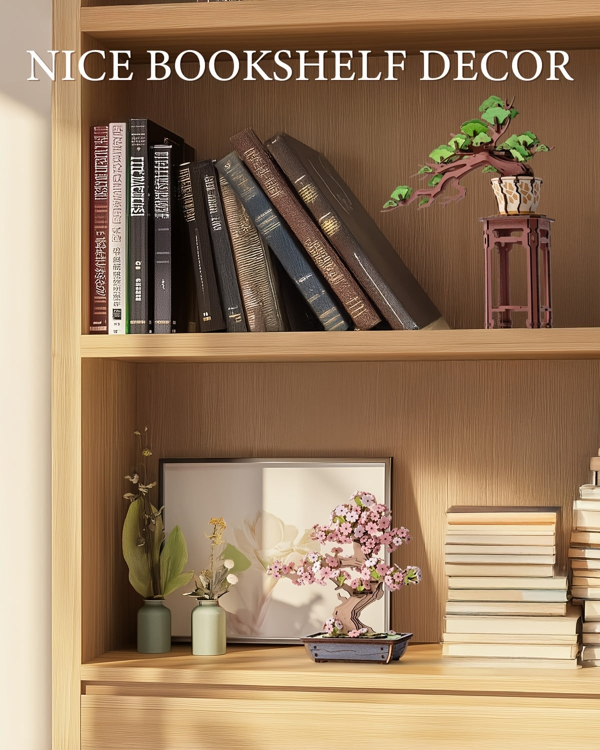 Rolife Puzzle 3D in Legno Modello Bonsai Sakura, Set Artigianale Decorazioni per la Casa Ornamenti Regali Creativi per e Adolescenti 14+