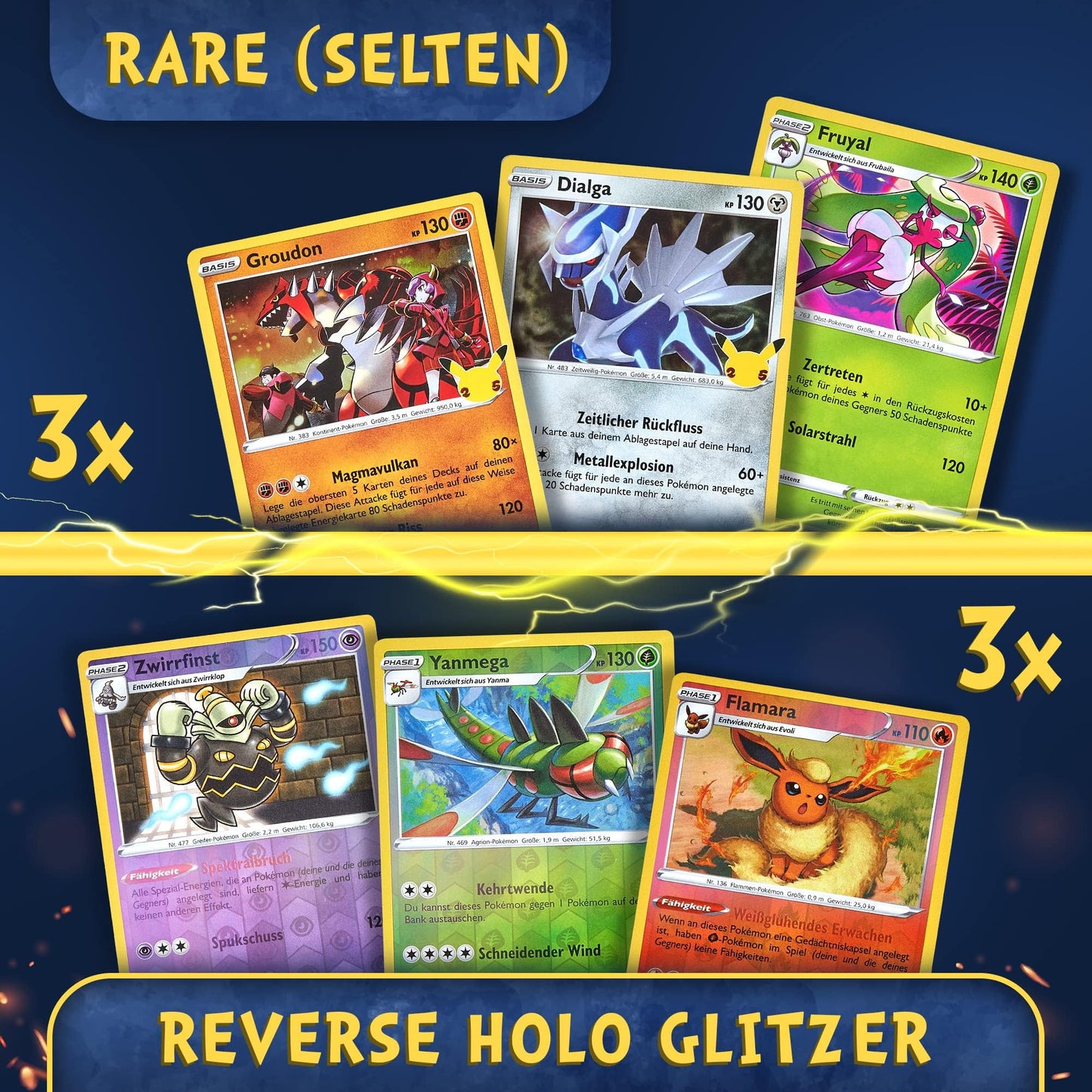 50 Carte Pokémon Originali Varie | Inglese | 3x Ologramma | 3x Rare | Carte da Collezione degli Ultimi Set | Perfette per Natale + 100 Custodie