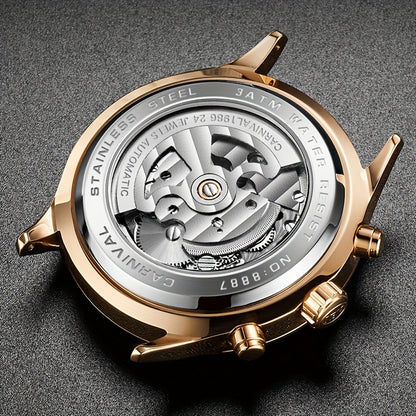 Orologio Meccanico Multifunzione di Lusso Uomo I&W Carnival, Orologio Sottile e alla Moda Automatizzato, Regalo per le Vacanze