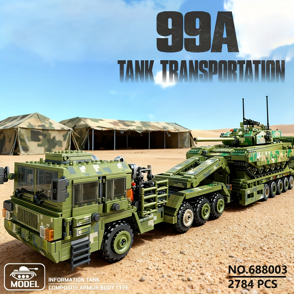 Un set di 2784 pezzi di kit di costruzione di veicolo blindato per personale, set di costruzione blindato militare, modello di blocco di costruzione decorativo MOC, regalo per appassionati, 688003