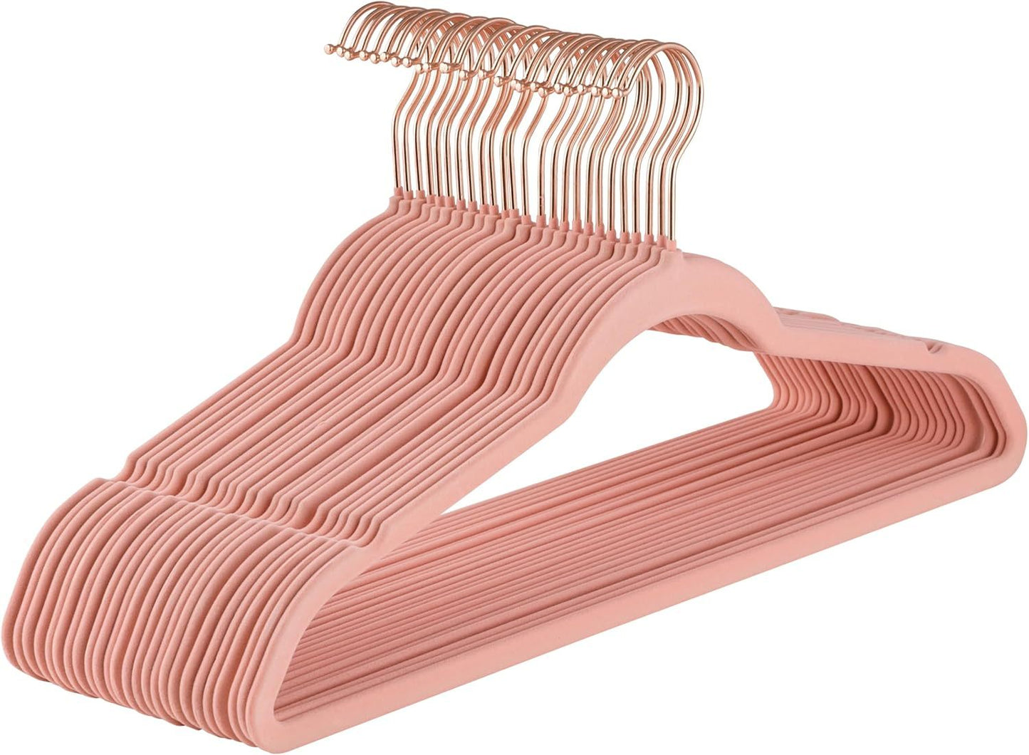 Baroni Home Grucce in Velluto Salvaspazio 44,5 cm – Appendiabiti Antiscivolo con Gancio in Oro o Argento – Design Elegante e Ultra Sottile, Ideali per Vestiti, Camicie, Cappotti – Alta Capacità di Carico – Set da 20 o 50 Pezzi per Organizzare al Meglio il