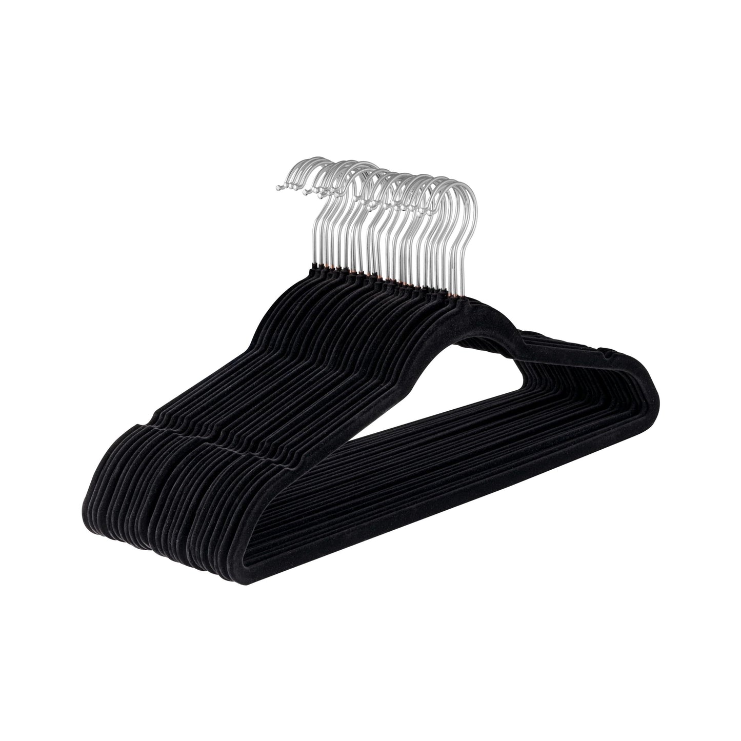 Baroni Home Grucce in Velluto Salvaspazio 44,5 cm – Appendiabiti Antiscivolo con Gancio in Oro o Argento – Design Elegante e Ultra Sottile, Ideali per Vestiti, Camicie, Cappotti – Alta Capacità di Carico – Set da 20 o 50 Pezzi per Organizzare al Meglio il