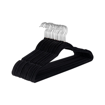 Baroni Home Grucce in Velluto Salvaspazio 44,5 cm – Appendiabiti Antiscivolo con Gancio in Oro o Argento – Design Elegante e Ultra Sottile, Ideali per Vestiti, Camicie, Cappotti – Alta Capacità di Carico – Set da 20 o 50 Pezzi per Organizzare al Meglio il