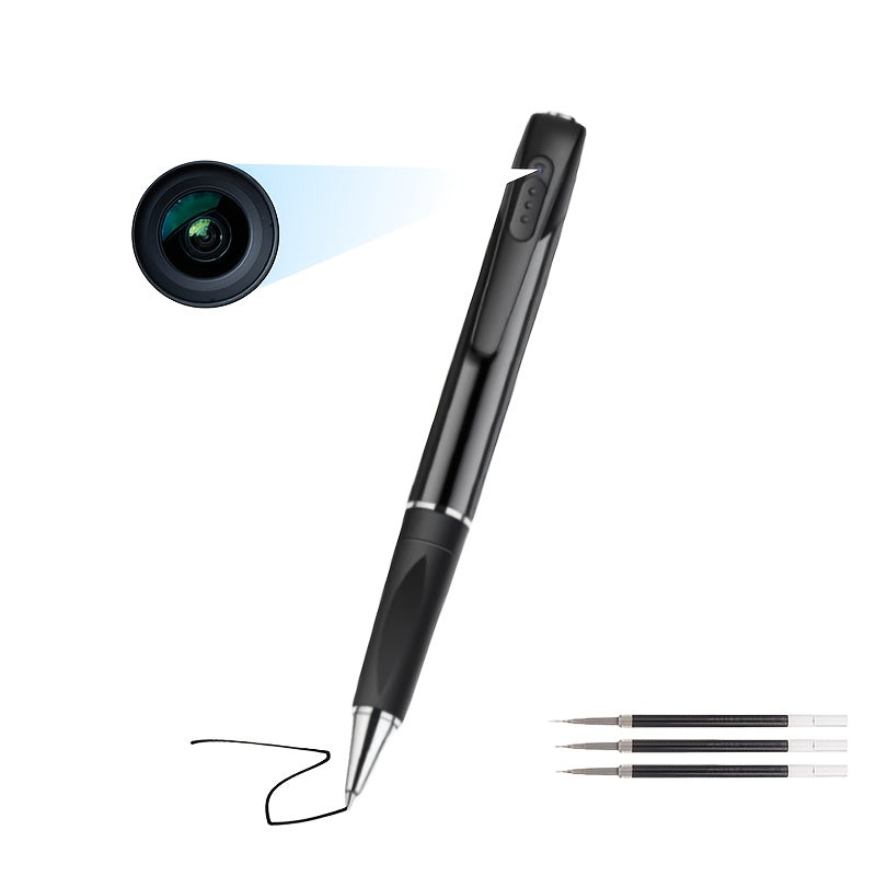 1080P Fotocamera a Forma di Penna Portatile con Batteria Integrata, Registrazione Video Intelligente con Rilevamento Movimento AI, Lunga Autonomia, Scrittura, Riporto Riunioni e Lezioni, Supporto fino a Scheda SD 256G