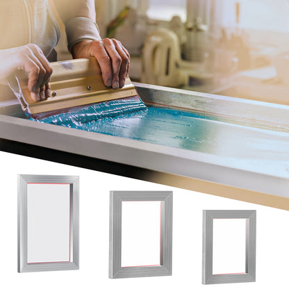 Kit di stampa a schermo VEVOR, 3 cornici in alluminio per stampa a schermo 6x10/8x12/10x14 pollici, 110 rete, 5 glitter e spatole per stampa a schermo e pellicole trasparenti per stampa DIY su magliette