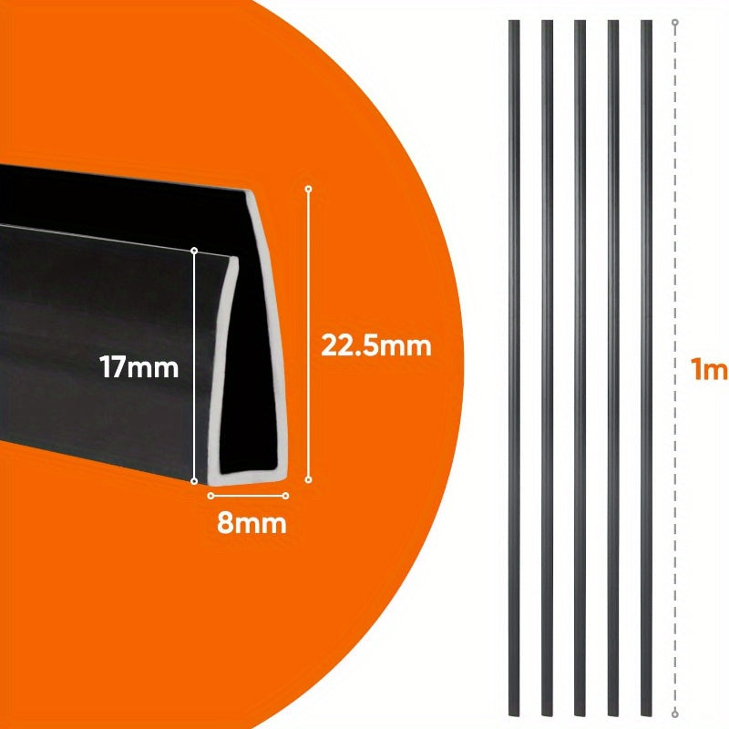 Profilo copertura per recinzione in PVC, 5 pezzi X 1M, progettato come accessorio di protezione per schermi privacy in PVC. Ogni profilo è lungo 1M, disponibile in confezione da 5. Resistente, resistente alle intemperie e facile da installare, ideale per