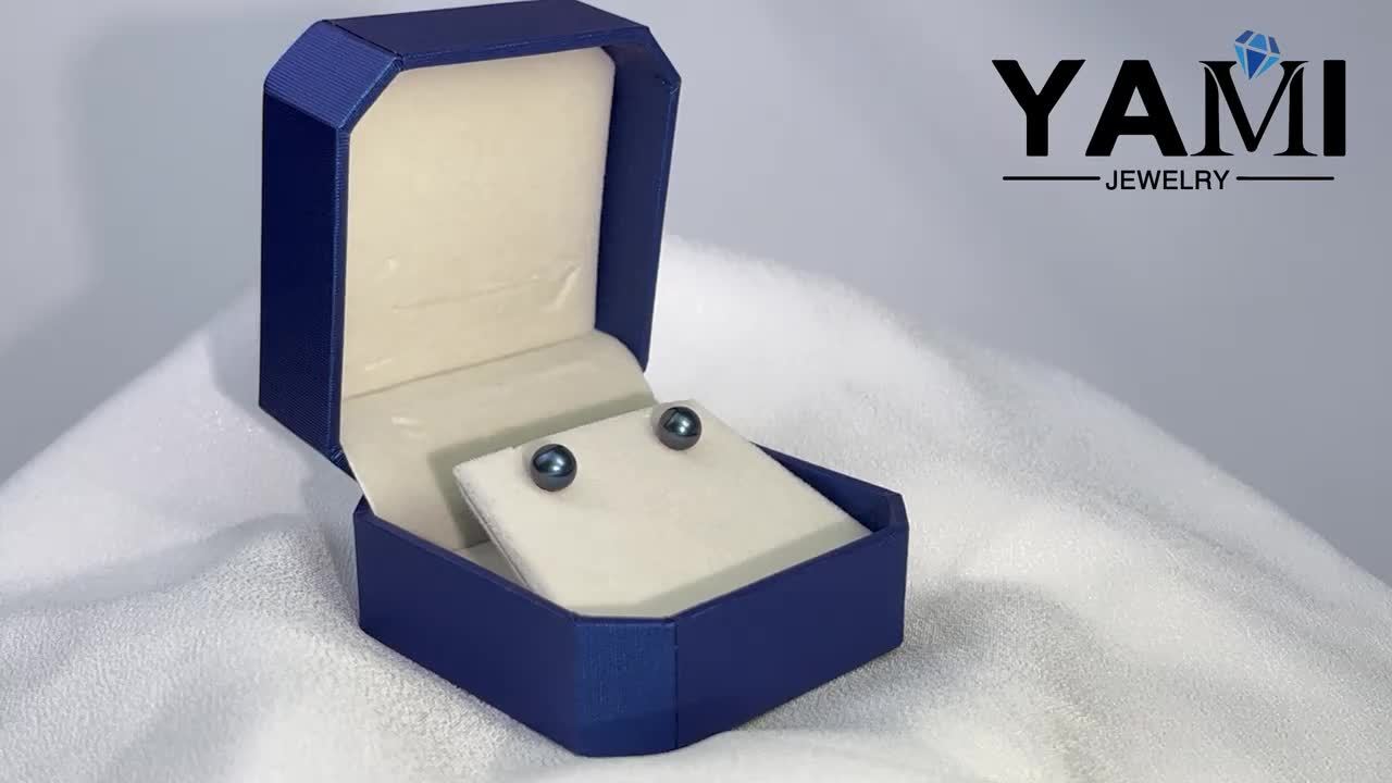 Orecchini rotondi neri in perle di mare coltivate in acqua salata, argento sterling S925, per mamma, fidanzata, amante, il miglior regalo per tutte le feste