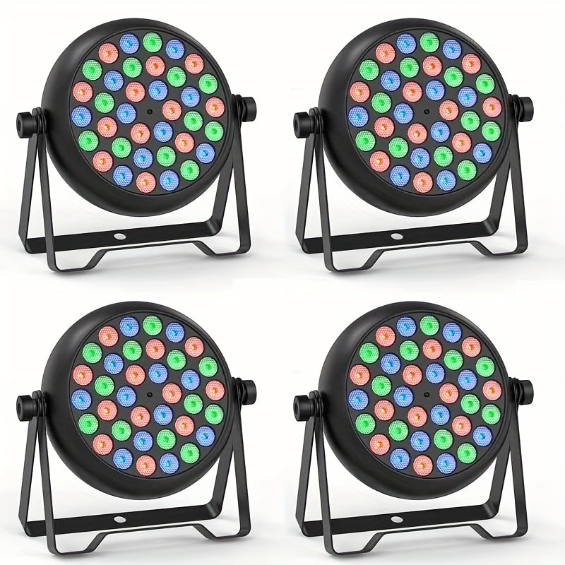 4 Pezzi 36 LED RGB Par Light Illuminazione Scena DMX Disco Party DJ Evento Show Illuminazione Natale