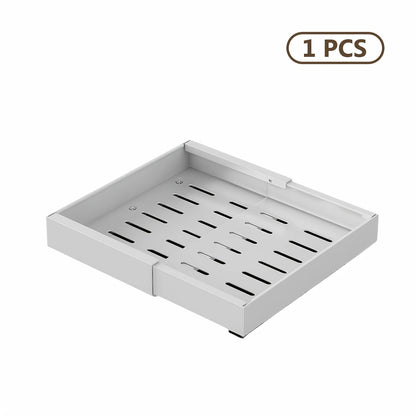 Organizzatore per pensili estraibile espandibile per carichi pesanti, con 3 guide silenziose, larghezza regolabile (30,99 cm-51,99 cm), adatto per pensili da cucina, ripiani estraibili per pensili