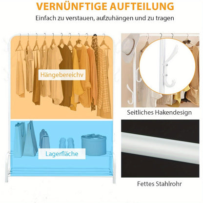 Grucce Multifunzionali per Vestiti, Appendiabiti in Metallo per Camera da Letto, Robusta, Appendiabiti, Appendiabiti con Scaffale Porta Scarpe