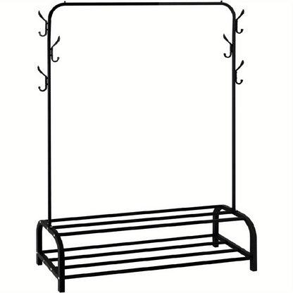 Grucce Multifunzionali per Vestiti, Appendiabiti in Metallo per Camera da Letto, Robusta, Appendiabiti, Appendiabiti con Scaffale Porta Scarpe