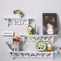 SET di 3 mensole da parete - Libreria, mensola sospesa, pannello da parete, mensola angolare di tendenza