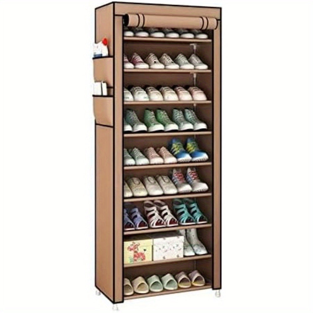 Scarpiera a 9 Ripiani, Armadietto per Scarpe, Contenitore per Scarpe, Capienza di Circa 27 Paia di Scarpe, Scaffale Semplice (58 x 28 x 160 cm)