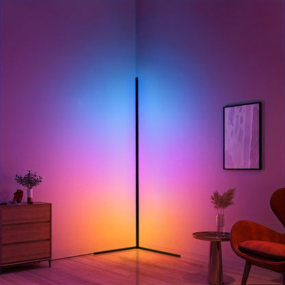 Lampada da angolare 1/2 pz, Lampada da a LED con cambio colore, Regolabile 56 pollici (circa 142 cm) con sincronizzazione musicale, Lampada angolare moderna per illuminazione d'atmosfera, con telecomando e controllo tramite APP, Modalità creativa fai da t