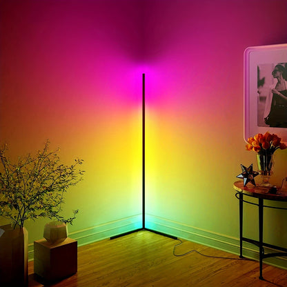Lampada da angolare 1/2 pz, Lampada da a LED con cambio colore, Regolabile 56 pollici (circa 142 cm) con sincronizzazione musicale, Lampada angolare moderna per illuminazione d'atmosfera, con telecomando e controllo tramite APP, Modalità creativa fai da t
