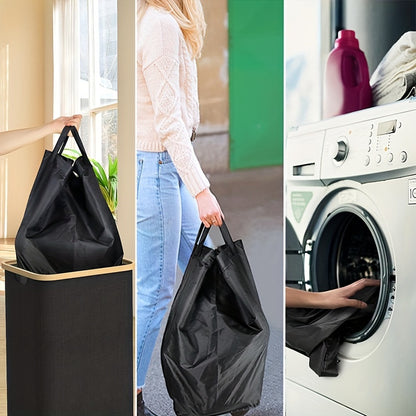 1 pz Secchio di raccolta domestico da 100 litri/26 galloni con sacchetti interni riutilizzabili staccabili, tessuto Oxford 600D per la riciclaggio di bottiglie, cartoni e vetro, contenitori di riciclaggio domestici, raccoglitore di bottiglie, cesto pieghe