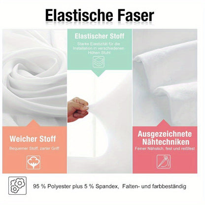 Coprisedie Universali Elasticizzati Coprisedie Bianchi Coprisedie con Nastro per Feste Matrimoni e Celebrazioni, Bianco