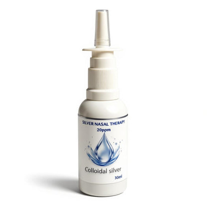 Spray Nasale al Colloidale d'Argento per Naso Gocciolante – Terapia Nasale Naturale all'Argento, 20ppm, Lenisce i Sintomi Sinusali, Promuove la Respirazione Naturale