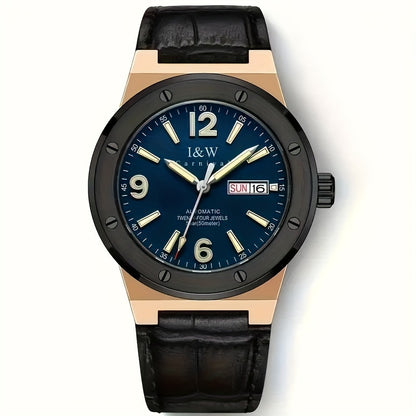 [I&W Carnival] Orologio Sportivo Meccanico da Uomo, Luminoso e Impermeabile con Vetro Finto Zaffiro, Regalo Ideale per le Vacanze