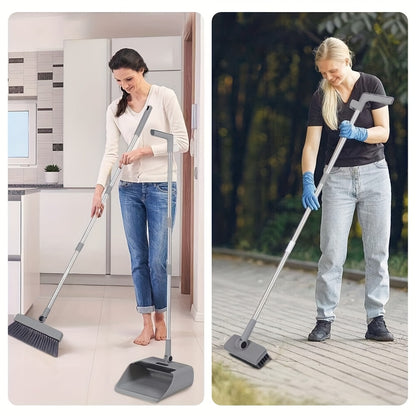 Kit di pulizia per la casa 3-in-1: Scopa a setole morbide, paletta e set di spazzole - Antiaderente per capelli, ideale per casa, ufficio, scuola, dormitorio - Regalo di Natale perfetto, spazzola per la pulizia, set scopa e paletta, paletta con spazzola,