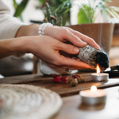 Kit per Purificazione e Incenso con Salvia Bianca e Palo Santo - Kit di Fumigazione con Bastoncino di Salvia