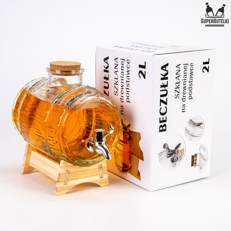Barile di vetro con rubinetto per PRESENZA ALCOOL BIMBER VODKA VINO Distributore d'acqua