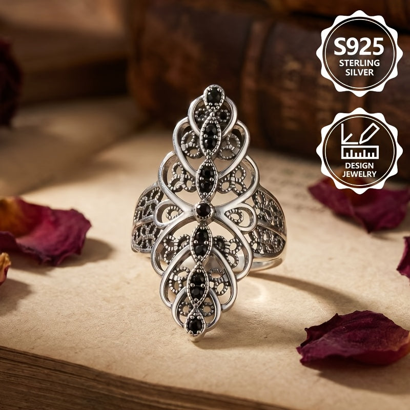Anello da donna alla moda squisito PM:A25 in argento sterling 925, elegante e alla moda, intarsiato con Zirconia sintetica, un anello di gioielleria da donna di alto valore, adatto per vacanze, viaggi e uso quotidiano, il regalo commemorativo perfetto per