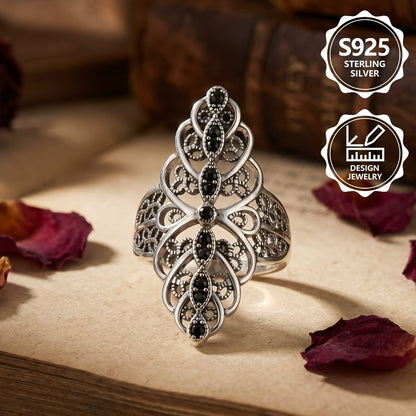 Anello da donna alla moda squisito PM:A25 in argento sterling 925, elegante e alla moda, intarsiato con Zirconia sintetica, un anello di gioielleria da donna di alto valore, adatto per vacanze, viaggi e uso quotidiano, il regalo commemorativo perfetto per