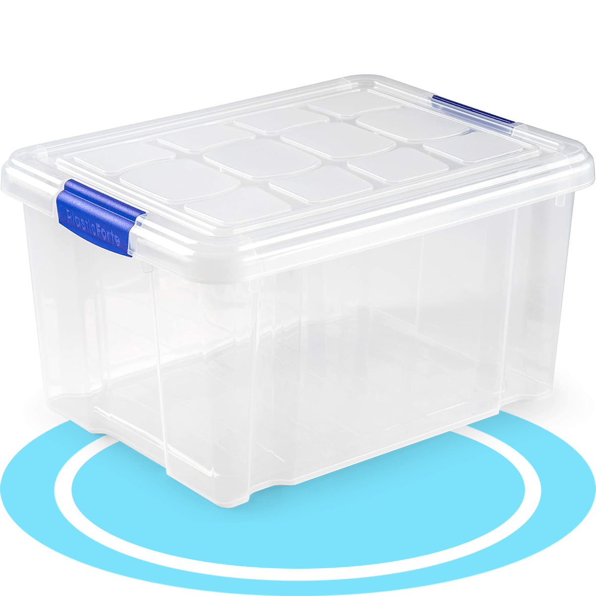 Scatola di Plastica per Organizzare Giocattoli, Libri, Documenti e Coperte - Chiusura Ermetica, Grande Capacità e Resistente - Dekohome