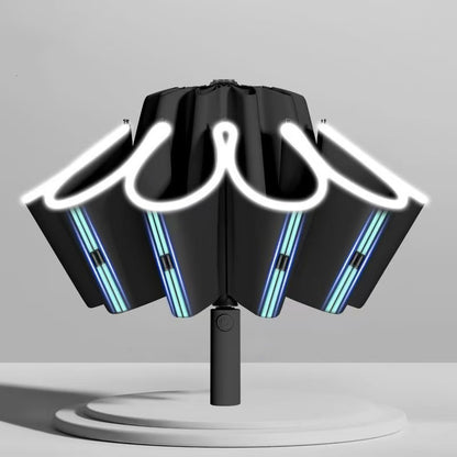 Ombrello Automatico Compatto da Viaggio a Doppia Apertura con 10 Stecche, Ombrello Resistente, Ombrello Auto Rinforzato e Ingrandito, Ombrello di Protezione da Viaggio con Barra di Sicurezza, Design Alla Moda in Diversi Colori, Ombrello di Alta Gamma Adat