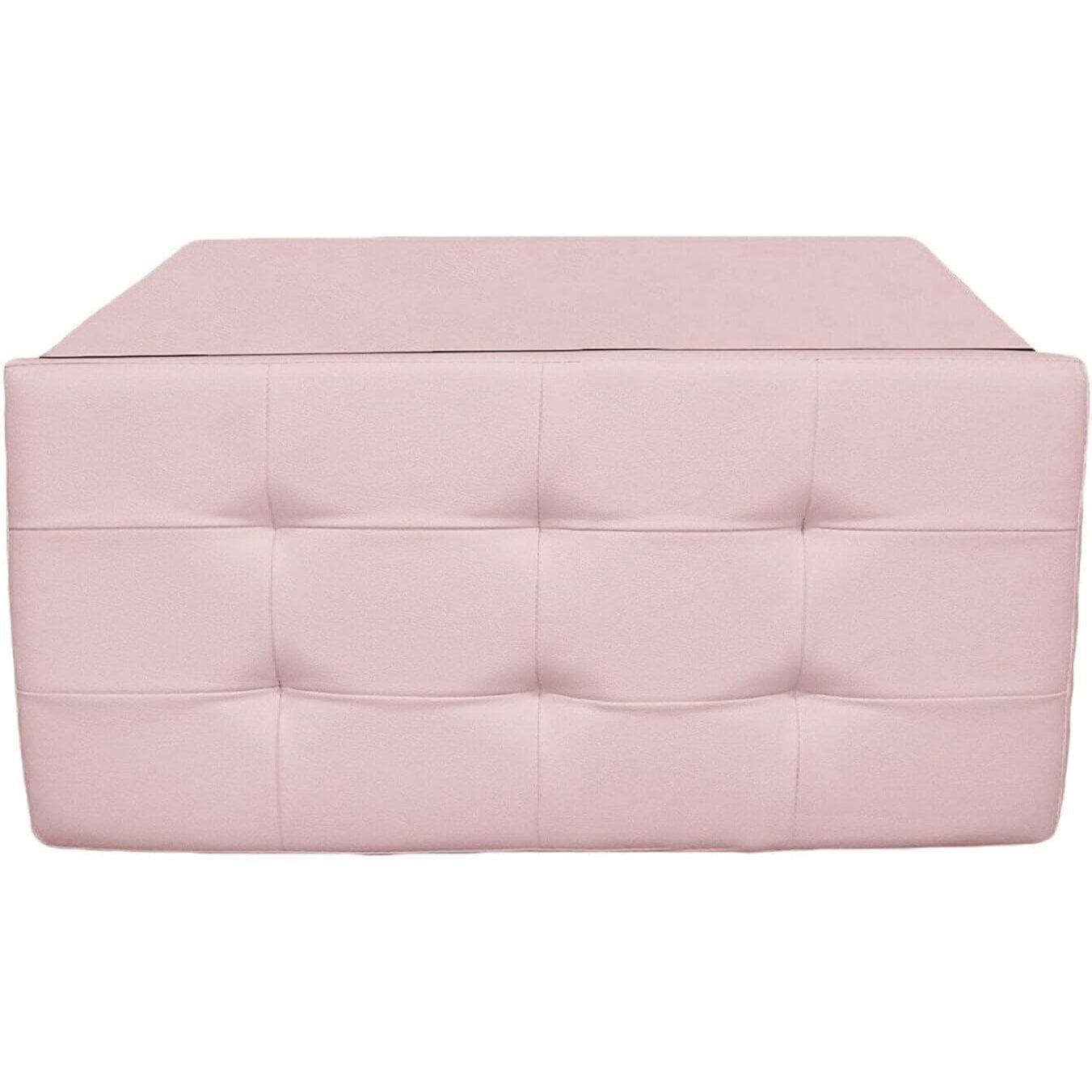 cecaro group POUFF POUF CONTENITORE ECOPELLE PANCA BAULE IMBOTTITO BOTTONI TRAPUNTATO VARI COLORI