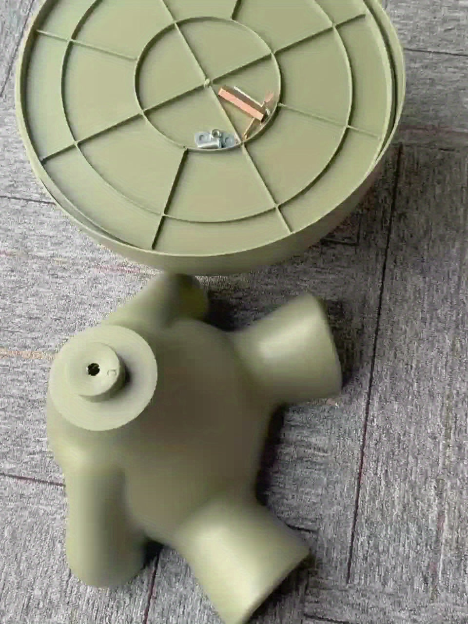 Tavolino Rotondo Rustico con Pedestallo, Dimensioni S 28cm, Supporto per Piante per Soggiorno (Trasparente)
