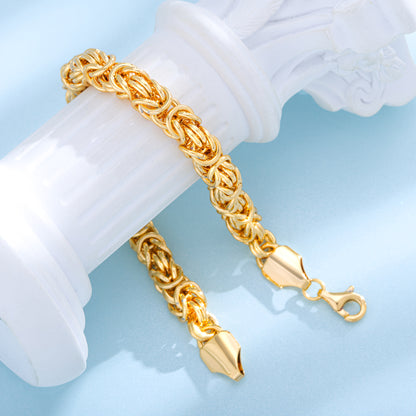 Magazzino Locale, Argento Sterling 925, Bracciale da Donna con Corda d'Erbacce Dorata, Stile Elegante per le Feste, Regalo Perfetto per le Donne, Confezionato in una Bella Confezione Regalo