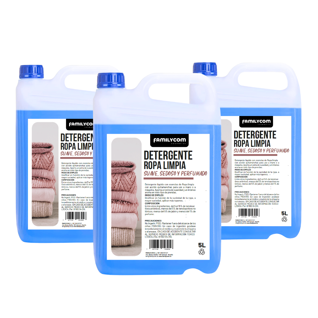 Detergente Liquido Professionale Tradizionale di Marsiglia 5L, Formula Concentrata per Biancheria Bianca e Colorata, 90 Lavaggi, Sapone Naturale per un Bucato Pulito e Cura