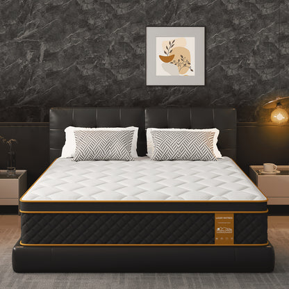 Materasso, Materasso ibrido in memory foam da 10 pollici (confezionato), Media rigidità, Molla a sacco per il sollievo dalla pressione, Isolamento del movimento. Disponibile in varie misure