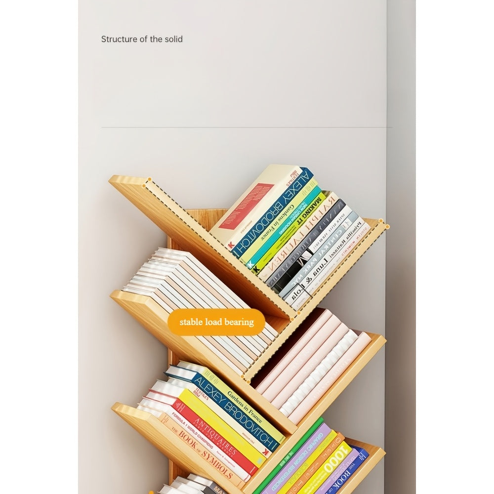 Libreria a Forma di Albero - Libreria Moderna a 14 Ripiani dal Pavimento al Soffitto, Realizzata in Materiale Legnoso Alto, Ideale per Conservare CD/Film/Libri. Libreria Pratica Adatta per Camere da Letto, Soggiorni e Uffici Domestici