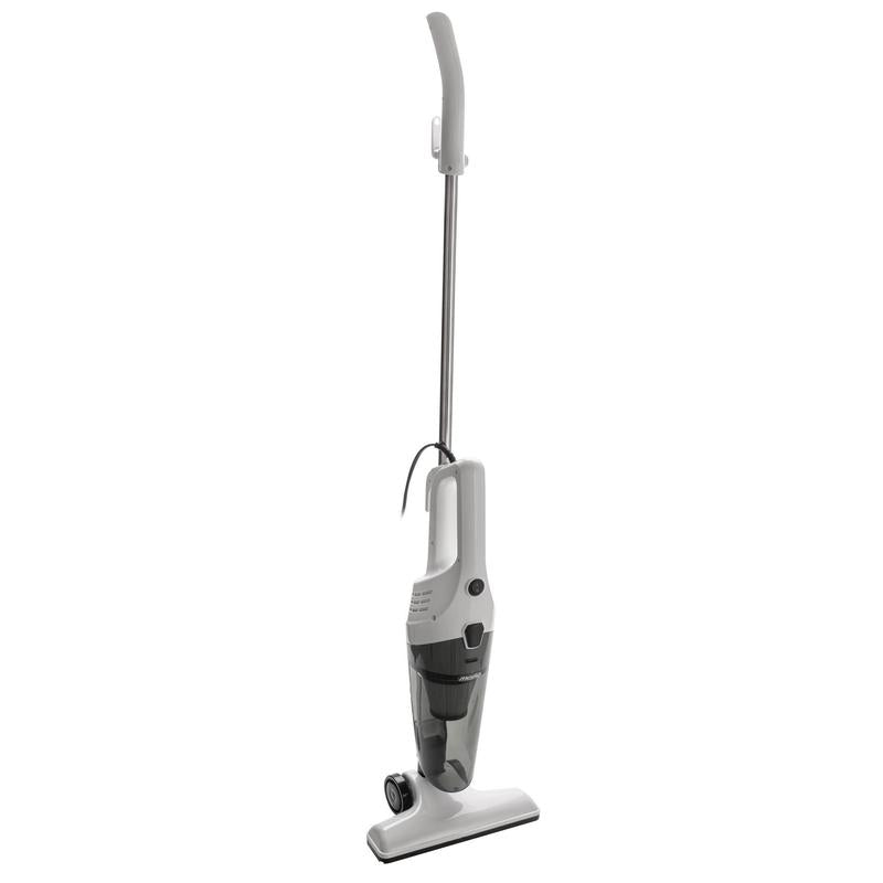 Aspirapolvere verticale senza sacco 800W 17 kPa Filtro EPA 11 Contenitore per polvere trasparente 0.6L Tubo metallico robusto Manico staccabile Cavo lungo da 7 metri Include spazzola per pavimenti duri e bocchetta a spina di pesce per una pulizia precisa