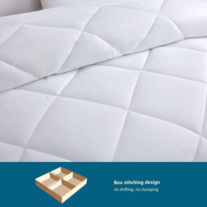 Hotel Series Copripiumino Trapuntato di Lusso - Piumone Morbido e Traspirante per Tutte le Stagioni, Lavabile in Lavatrice, Leggero e Caldo, Bianco Elegante per Casa o Hotel (135/155/200/220 cm) - Imbottitura in Poliestere Resistente, Accessori da Letto