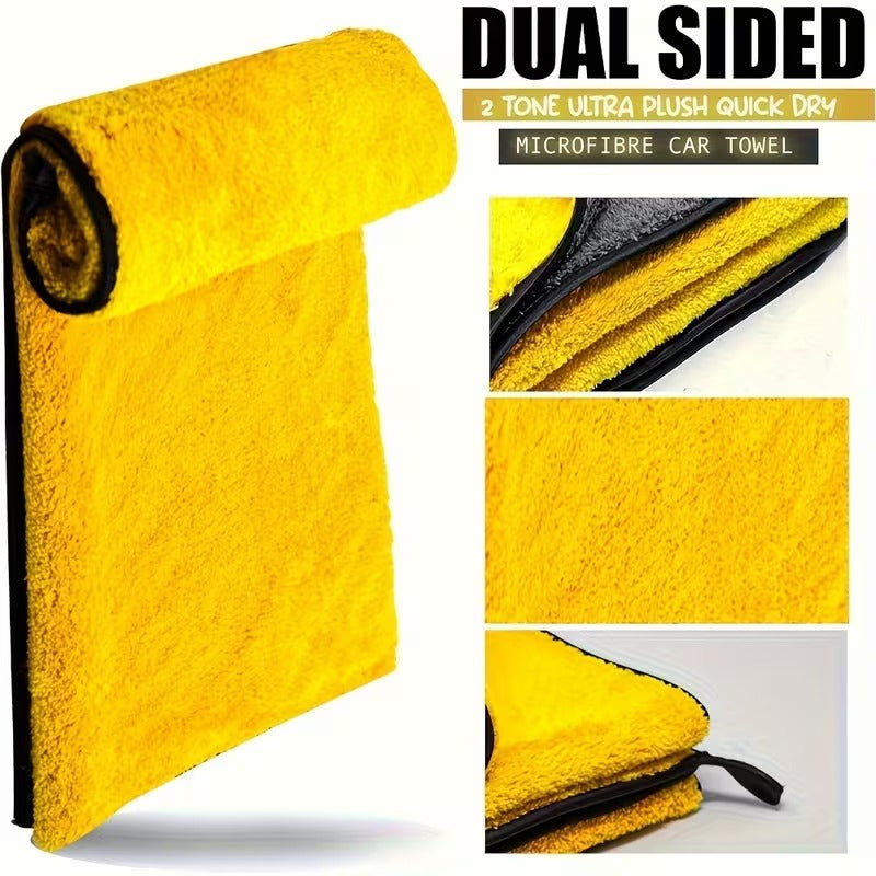 Asciugamani grandi in microfibra per asciugare l'auto 90 cm x 60 cm, assorbenti, ad asciugatura rapida, per la pulizia delle superfici esterne della moto, 800 g/m²