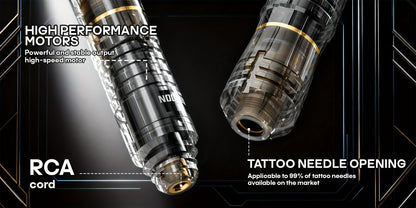 POSEIDON Kit Completo per Tatuaggio Rotativo con Display Digitale e Batteria da 1200mAh - Pistola per Tatuaggio Senza Fili con 10 Aghi e Cartucce, Kit Completo per Tatuaggio con 6 Colori di Inchiostri, Accessori per Tatuaggio per Principianti