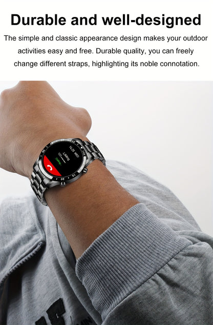 Orologio Intelligente LIGE con Schermo Touch Completo da 3,53 cm. Funzione di Controllo Musicale/Avviso Informazioni Chiamate/Conteggio Calorie. Orologi da Polso Sportivi Multifunzionali per Esterni per Android e iPhone. Adatto per Regali a Uomini