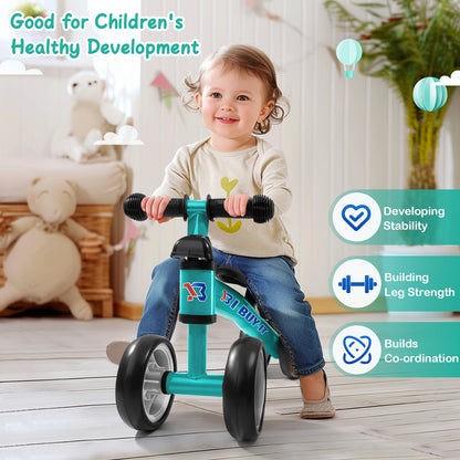I BUY IT Bici in equilibrio per bambini - Bici leggera per bambini piccoli con telaio robusto e base ampia, 4 opzioni di colore (Rosa/Rosso/Verde/Blu/Giallo) - Bici addestramento senza pedali con sistema di freno lineare e ruote basse per bambini e bambin