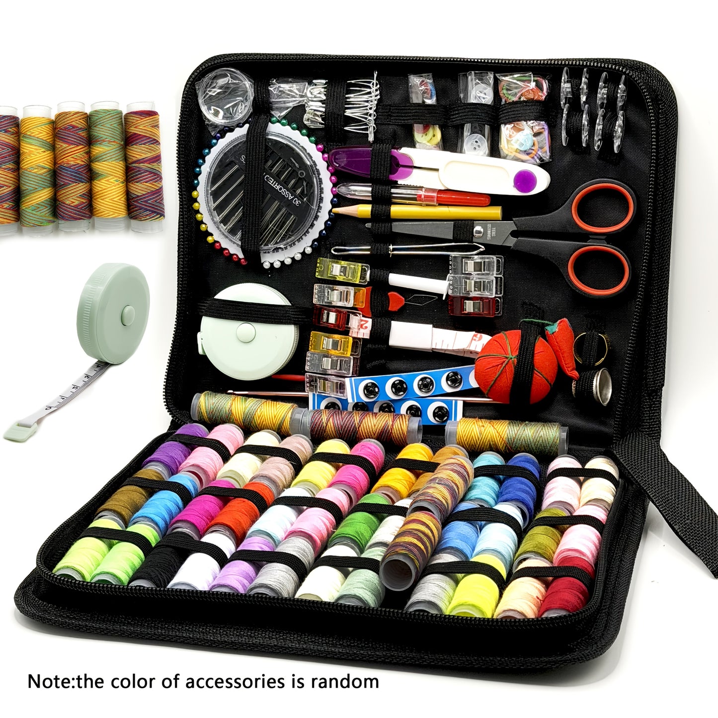 Kit Regalo da Cucito 269 Pezzi per Nonna, Mamma, Amici, Principianti Adulti, Viaggiatori – Forniture e Accessori da Cucito Portatili con Custodia – Include Filo, Aghi, Forbici, Metro a Nastro, Spilli e Altro