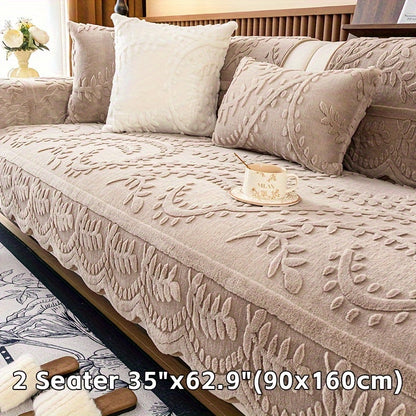 1 Copridivano in Peluche con Stampa Leopardata - Spesso, Caldo, Fintartan, Adatto agli Animali Domestici e Antiscivolo, Protezione per Divano per Soggiorno, Camera da Letto, Ufficio, Adatto a Diverse Dimensioni di Divano, Copridivani per Soggiorno