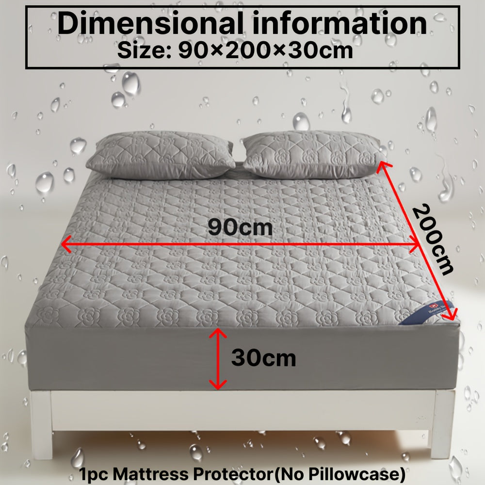 1 Protezione Materasso Impermeabile Comfort, Morbida e Traspirante con Tecnologia Soundwave, Lenzuolo con Angoli Impermeabile, Coprimaterasso Tinta Unita Silenzioso, Adatto per Appartamenti, Camere da Letto, Hotel, Stanze per Ospiti e Dormitori Studentesc