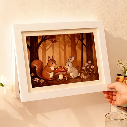 2 Pezzi Cornici con Coperchio a Ribalta - Formato A4, Ideali per la Camera dei Bambini, Design per Arredamento Casa, Capacità per 150 Opere d'Arte A4, Decorazione da Parete per Casa e Ufficio
