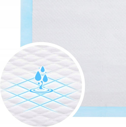 100 Pezzi Salviette Igieniche, Misura 40x60, Perfette per il Cambio del Pannolino, Cura di Anziani e Animali Domestici, Assorbenti, Alta Assorbenza, Protezione a 5 Strati, Morbide, Antigoccia, Sicure e Comode Salviette Monouso per Uso Quotidiano a Casa e