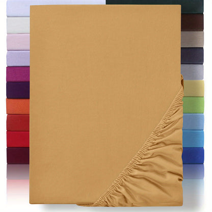 Lenzuolo con angoli 1 pz 100% cotone , 130 g/m², completamente in cotone con pannello cuscino da 30 cm, ipoallergenico, traspirante, adatto per camere da letto, dormitori e camere degli ospiti, biancheria da letto lavabile in lavatrice con angoli elastici